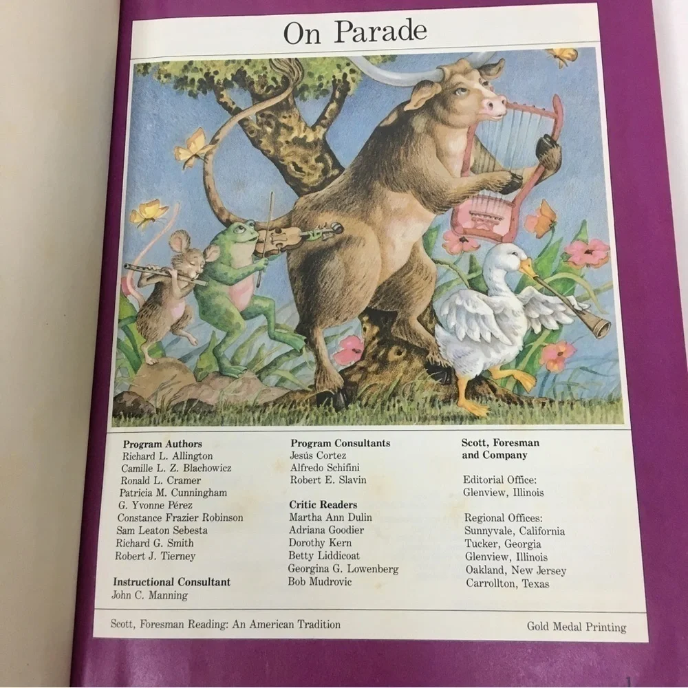 VINTAGE 1989 On Parade Book Classroom Reading Level 8 Schoolbook Homeschooling